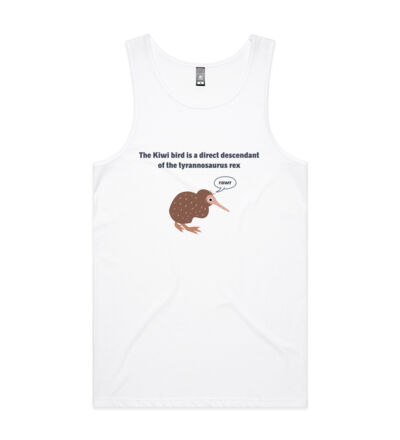 Kiwi Tyrannosarus Rex - Mens Lowdown Singlet Thumbnail