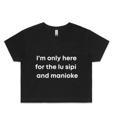 I'm only here for the lu sipi - Womens Crop Tee Thumbnail