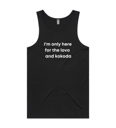Only here for the lovo - Mens Lowdown Singlet Thumbnail