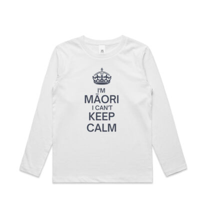 I'm Maori I can't keep calm - Kids Longsleeve Tee Thumbnail