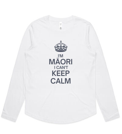 I'm Maori I can't keep calm - Womens Curve Longsleeve Tee Thumbnail