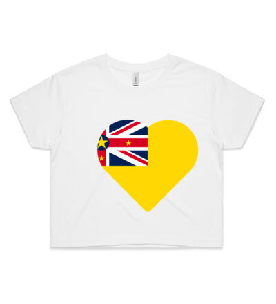 My heart is Niuean - Womens Crop Tee Thumbnail