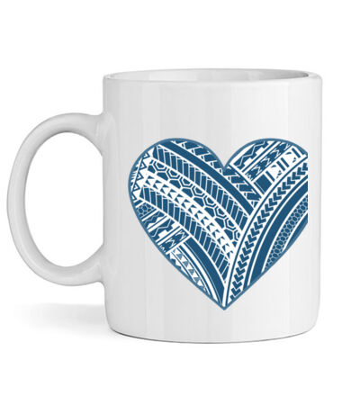Green Polynesian heart - Mug Thumbnail