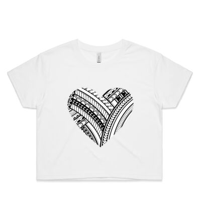 Polynesian Heart - Womens Crop Tee Thumbnail