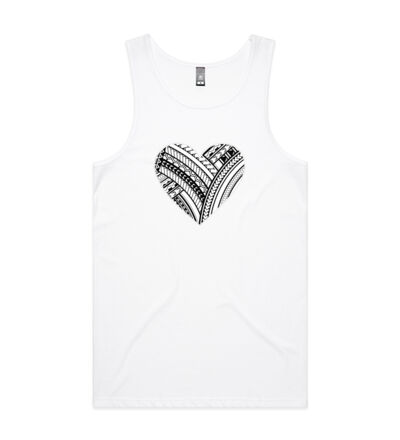 Polynesian Heart - Mens Lowdown Singlet Thumbnail