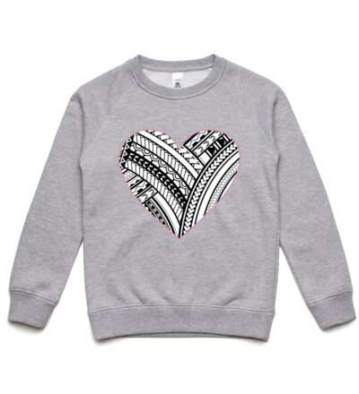 Polynesian heart pink border - Kids Supply Crew Thumbnail