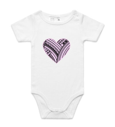Pink Polynesian heart - Mini-Me One-Piece Thumbnail