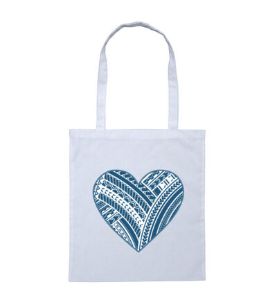 Green Polynesian heart - Tote Bag Thumbnail