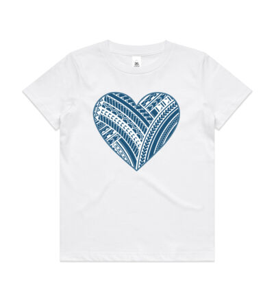 Green Polynesian heart - Kids Youth T shirt Thumbnail