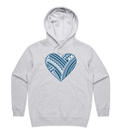 Green Polynesian heart - Womens Premium Hood Thumbnail