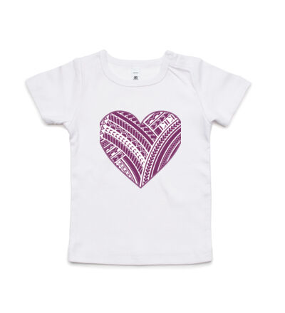 Purple Polynesian heart - Kids Wee Tee Thumbnail