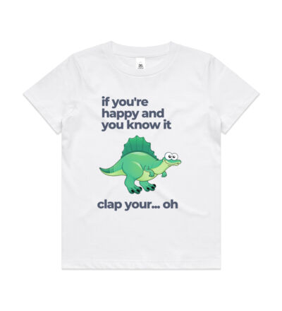 Happy Dinosaur - Kids Youth T shirt Thumbnail