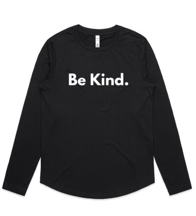 Be Kind.  - Womens Curve Longsleeve Tee Thumbnail