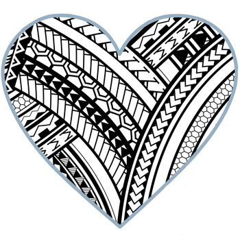 Polynesian Heart blue border Thumbnail